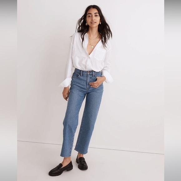 Madewell The Perfect Vintage Wide-Leg Crop Jean in Knoxville Wash plus size 32 - Picture 1 of 13